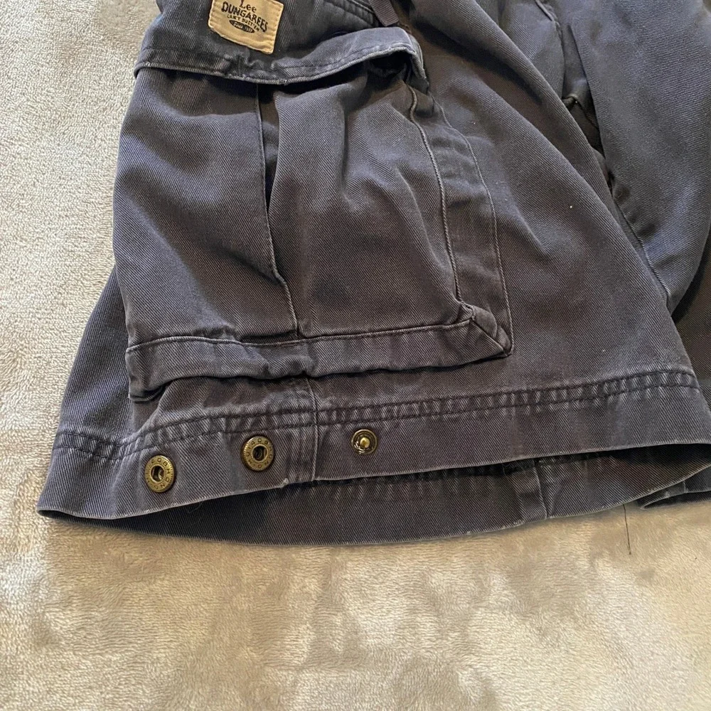 Vintage Lee Dungarees‎ Can't Bust Em Cargo Shorts Sz 32 Dark Gray Relaxed Skater